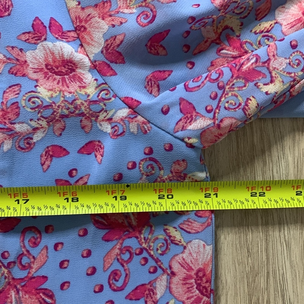 Tory Burch Long Sleeve Floral Blouse Size 0 - Picture 7 of 9